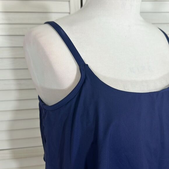 Lands End Tankini Top Size 18 XL Navy Blue NWOT - Picture 5 of 10